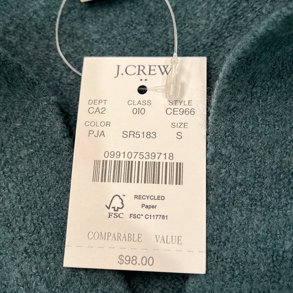 J. Crew Polar Jade Sweater-Polo In Extra-Soft Yarn/NWT/S - Picture 6 of 9